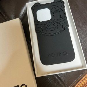 Kenzo Tiger Ears iPhone 13 Pro Rubber Phone Case Black